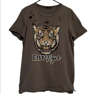 Zutter Easy Tiger distressed Top SZ M